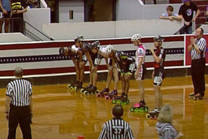 Jarrett Paul Breaking 500 Meter Record At 2014 US Indoor Inline speed skating Nationals